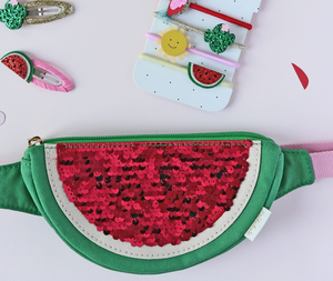 sequin watermelon fanny pack