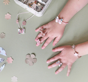 flora butterfly ring set
