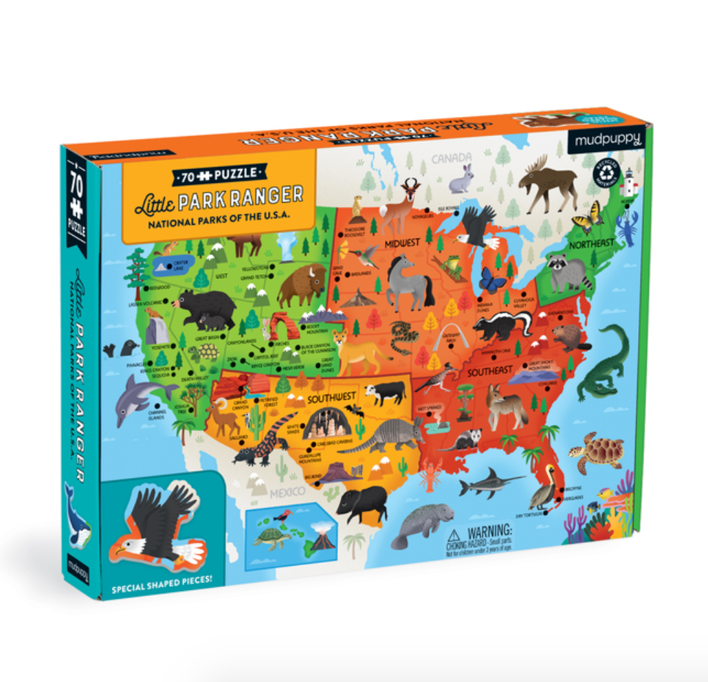 little park ranger national parks map of the usa puzzle