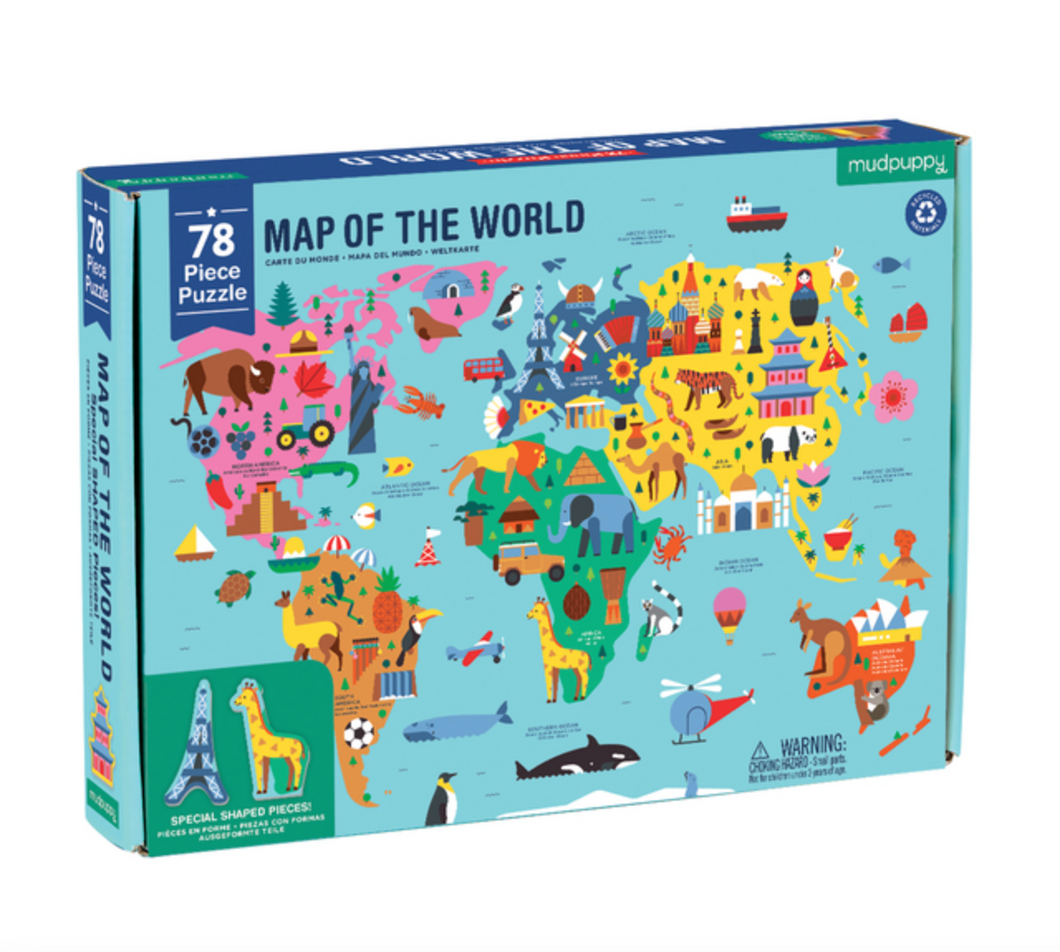 map of the world: shaped pieces