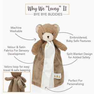 cubby bear blanket in brown