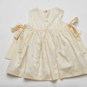 FINAL SALE: vichy dress in yellow ducks