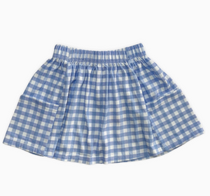 gingham pocket skirt