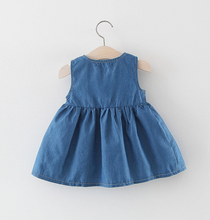 knotted tie denim dress