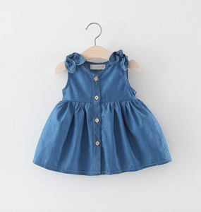 knotted tie denim dress