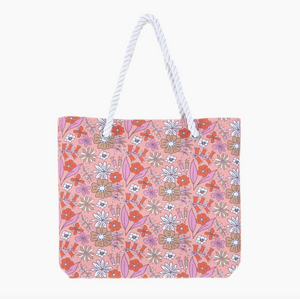 betty floral canvas tote