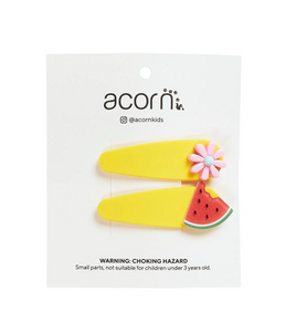 fruit and flowers hair clips