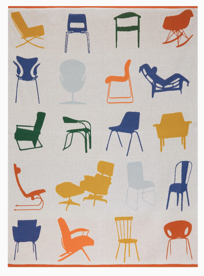 modern chairs cotton knit throw blanket