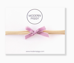 mini ribbon headband lavendar