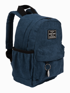 navy cord mini backpack