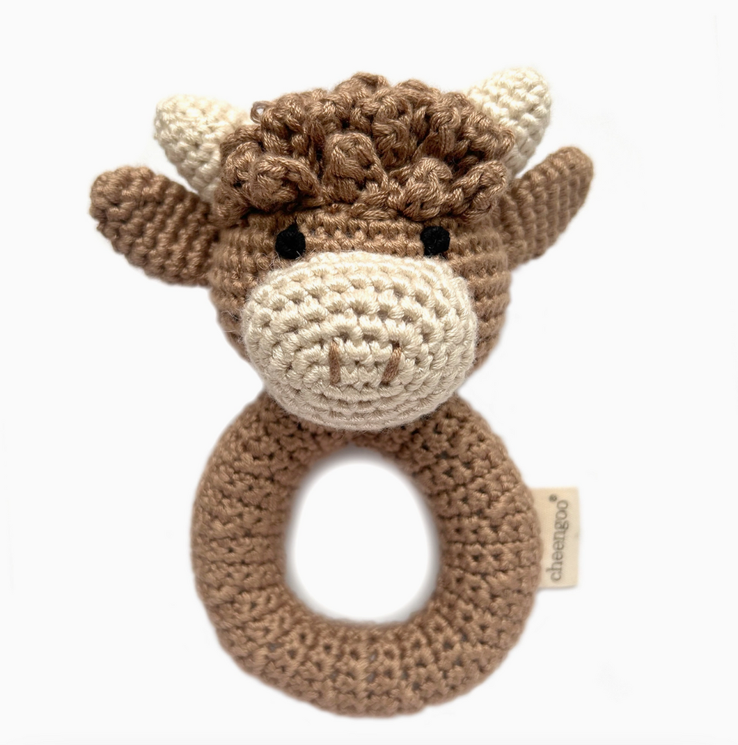 highland cow ring rattle