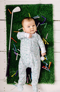 golf baby zip romper