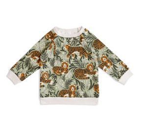 sweatshirt in green tigers