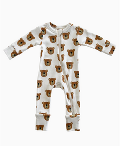 bear two-way zip romper