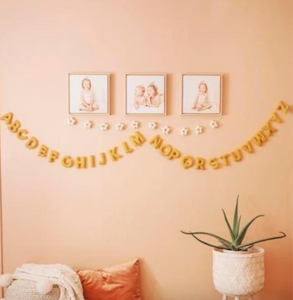 ABC felt garland