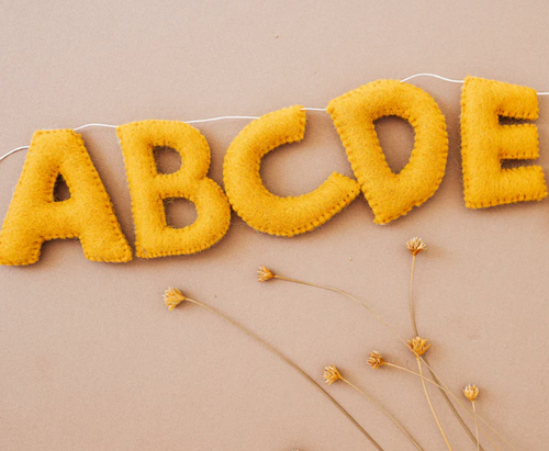 ABC felt garland