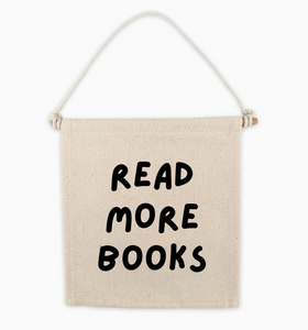 'read more books' wall hanging