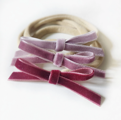 lavender, plum, and wine bow set