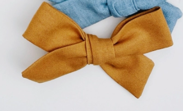 mustard school bow headband