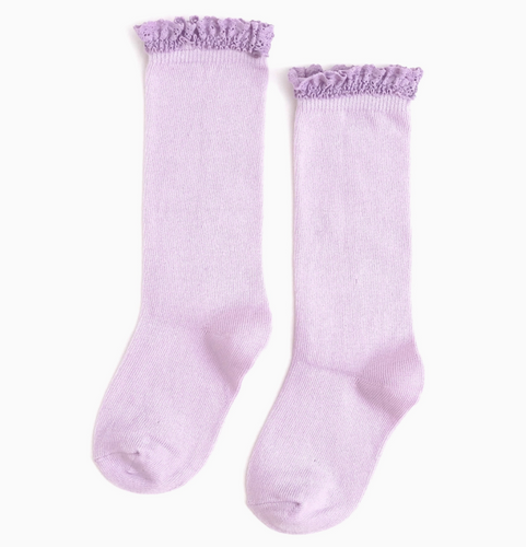 lilac lace knee highs