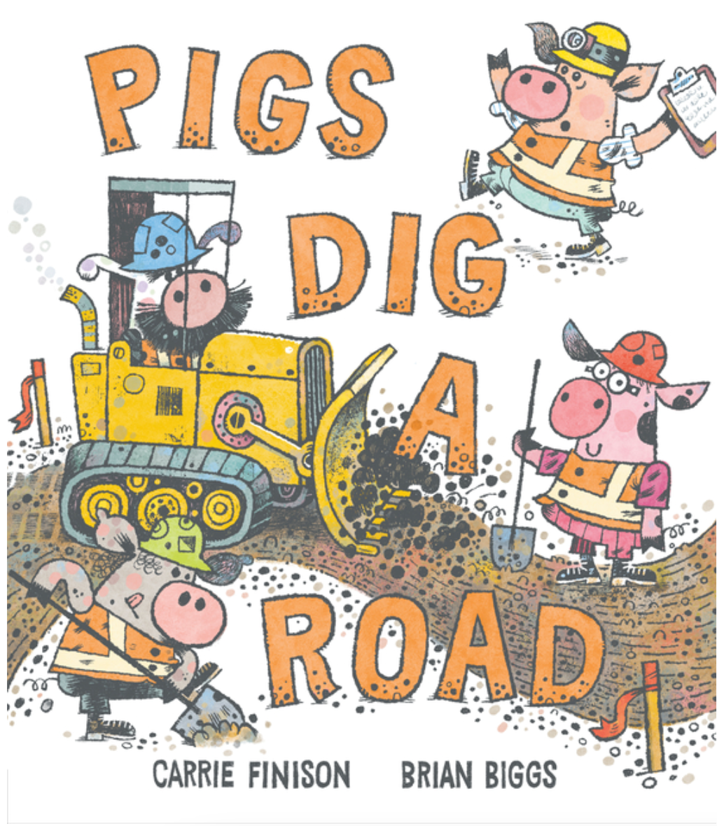 pigs dig a road