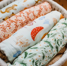 pink daisies swaddle