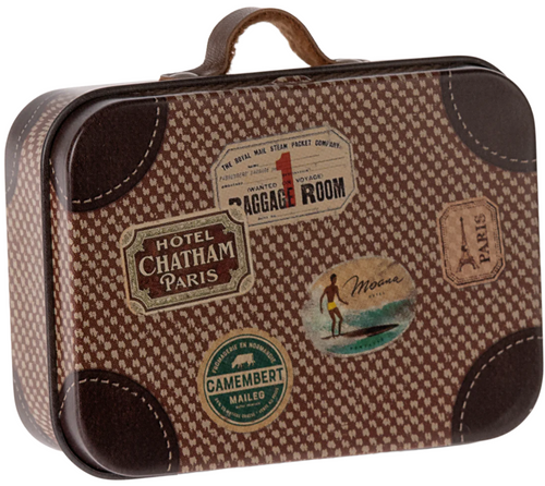 metal suitcase tiny travel (empty)