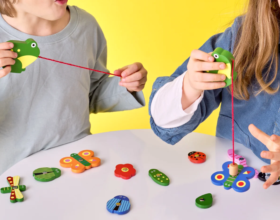 wooden bug fishing game