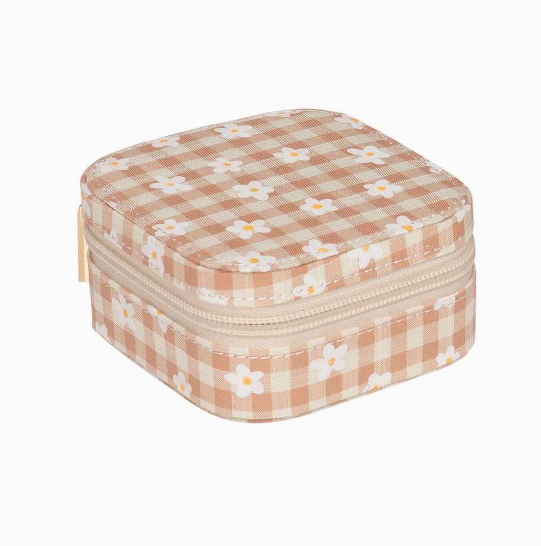 daisy gingham jewelry box