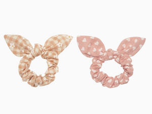 hearts bunny ear scrunchies