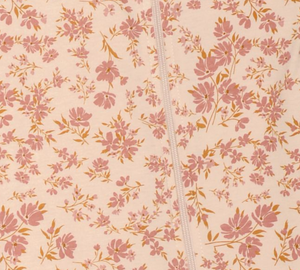 blush floral zip romper