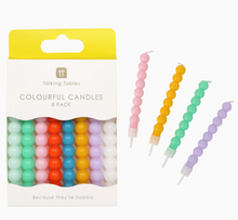 colorful bobble candles 8pk