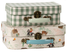 suitcase set pony and check