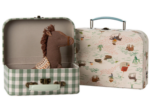 suitcase set pony and check
