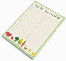 off to the market notepad