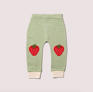 striped strawberry patch joggers