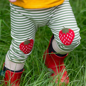 striped strawberry patch joggers