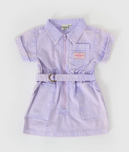 piper denim dress in mauve