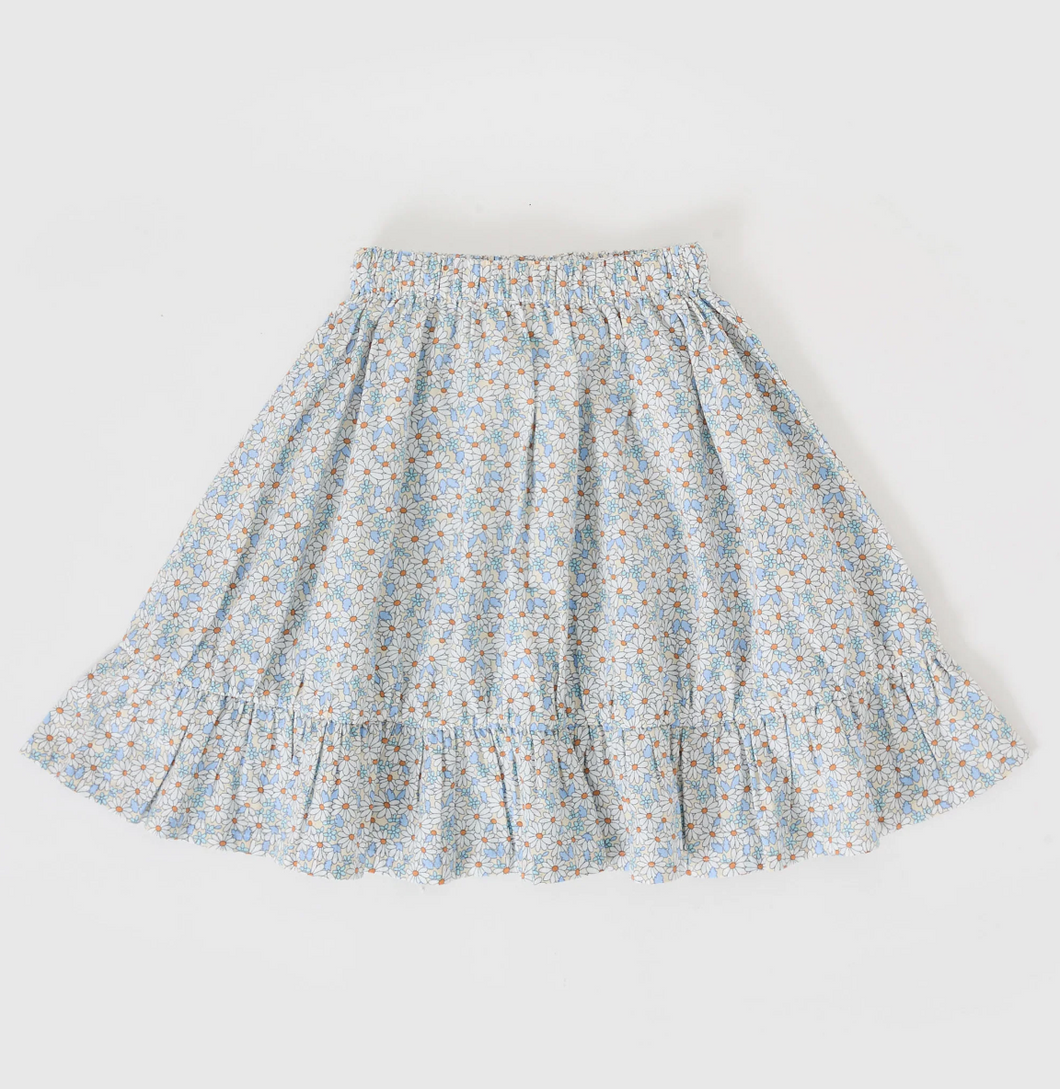 linen skirt in floral