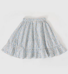 linen skirt in floral