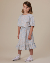 linen skirt in floral