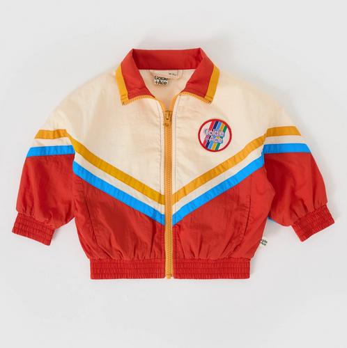 retro sporty jacket in red