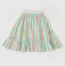 linen skirt in stripes