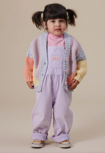 chunky knit cardigan in pastels