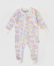 floral zip suit