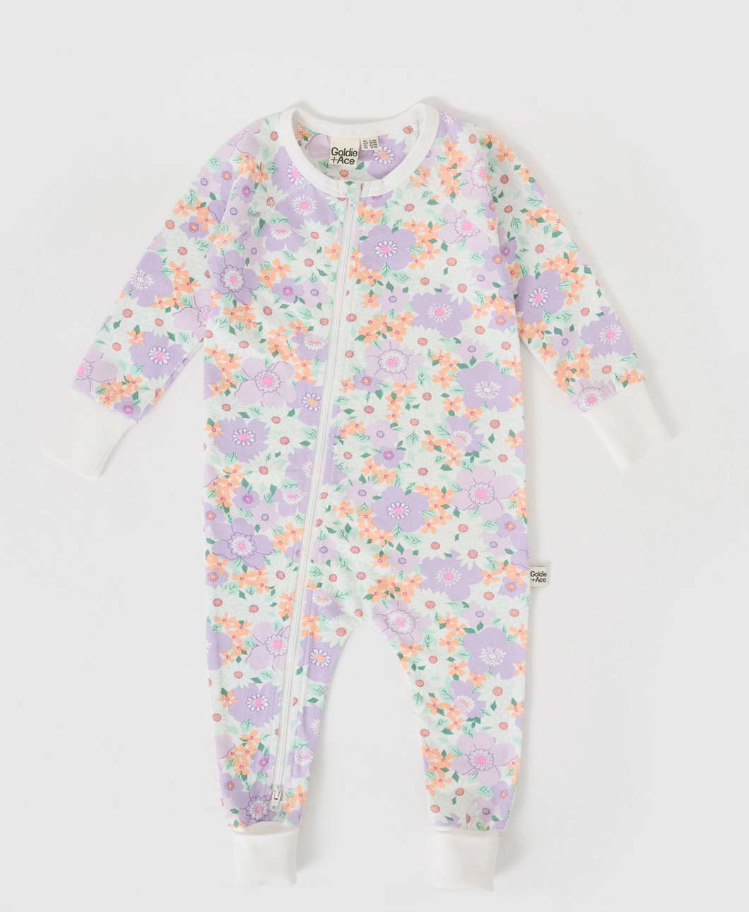 floral zip suit
