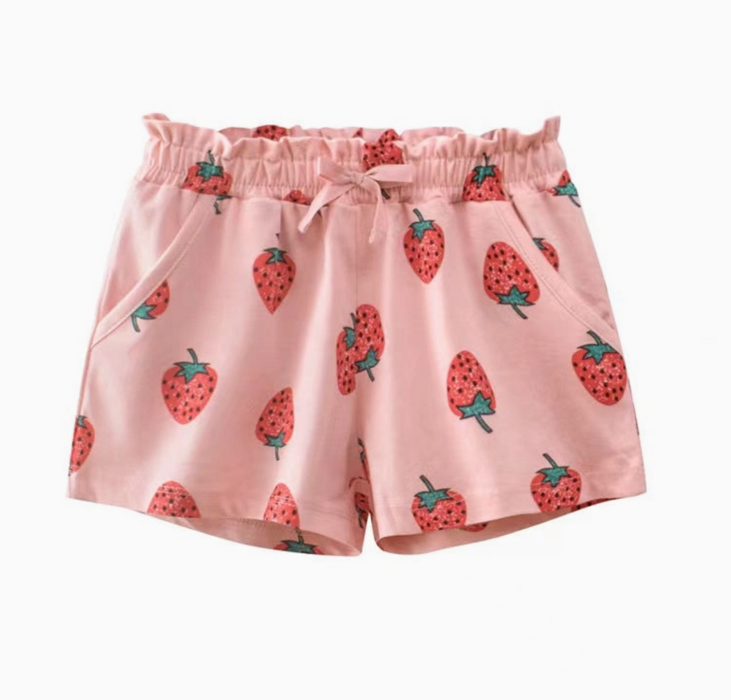 pink strawberry short