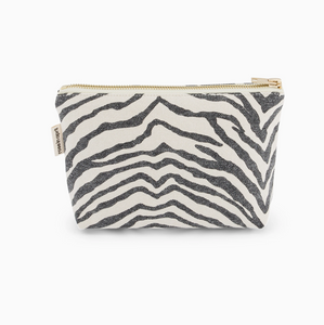 zip pouch in zebra