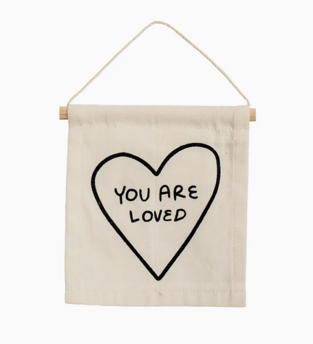 'you are loved' wall hanging
