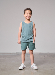 elevated tank in teal